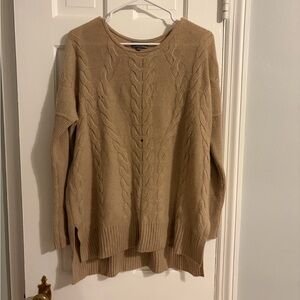 Neiman Marcus Beige Cable Knit Sweater